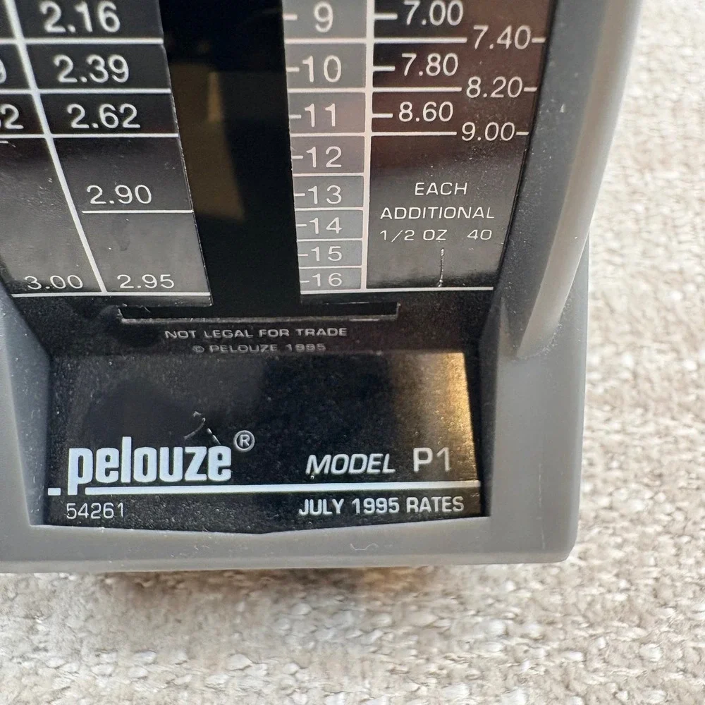 Pelouze Model P1 Postal Scale 16oz Grey Vintage 1995 Manual Office Industrial